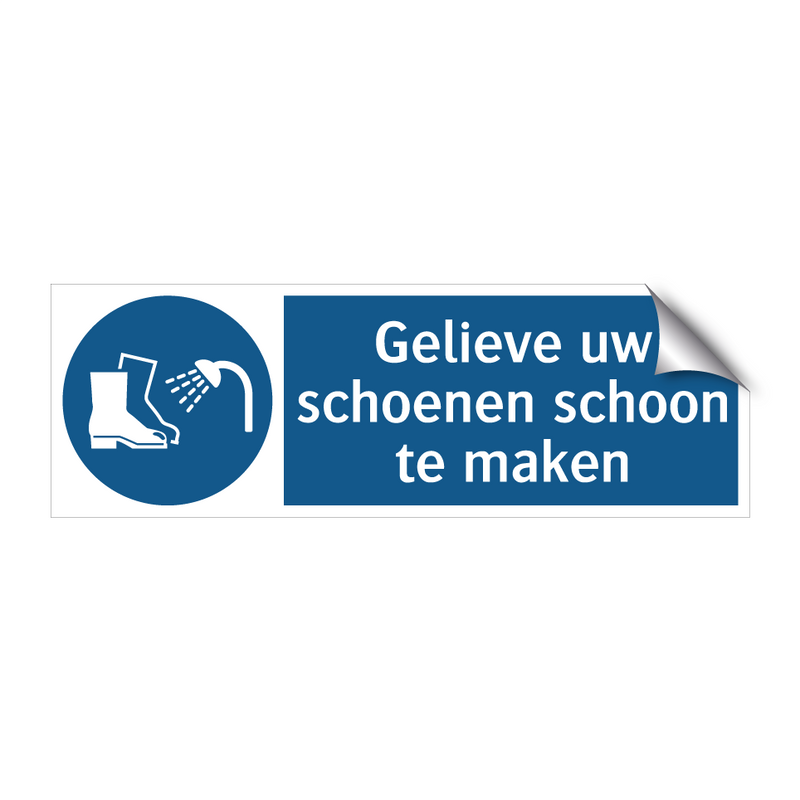 Gelieve uw schoenen schoon te maken & Gelieve uw schoenen schoon te maken