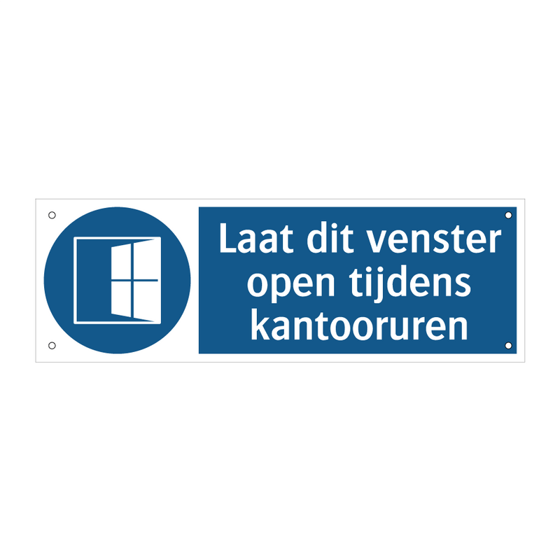 Laat dit venster open tijdens kantooruren & Laat dit venster open tijdens kantooruren