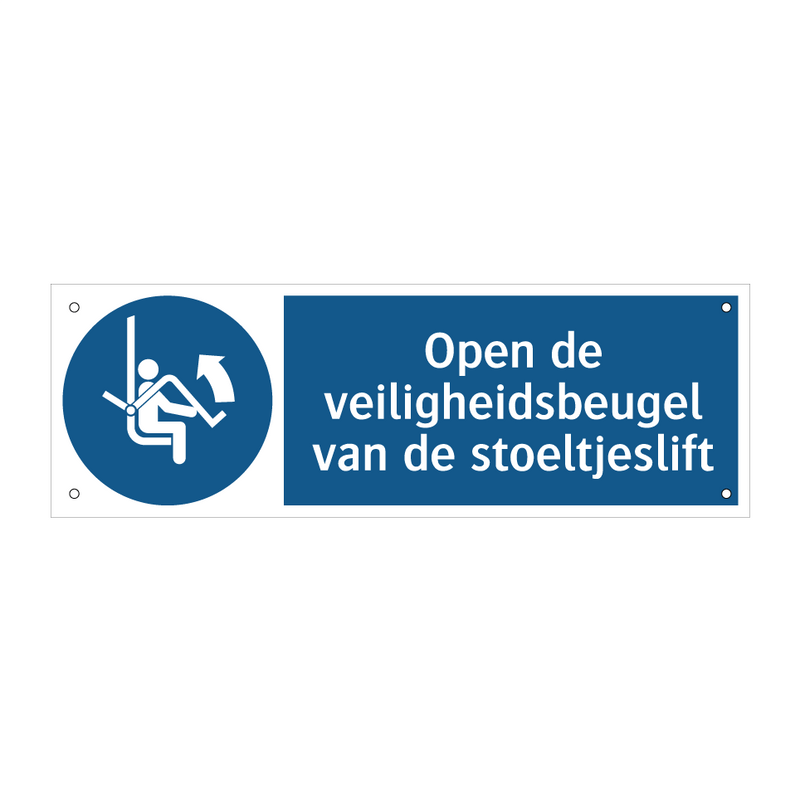 Open de veiligheidsbeugel van de stoeltjeslift & Open de veiligheidsbeugel van de stoeltjeslift