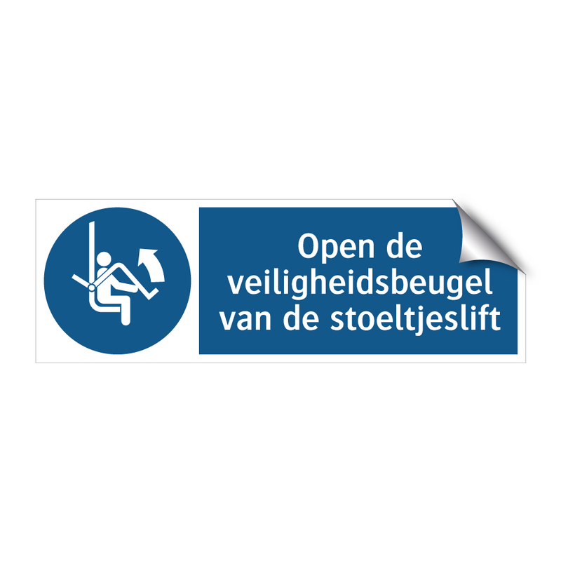 Open de veiligheidsbeugel van de stoeltjeslift & Open de veiligheidsbeugel van de stoeltjeslift