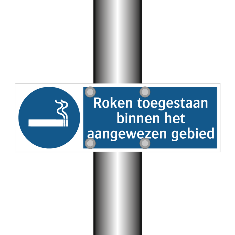 Roken toegestaan binnen het aangewezen gebied & Roken toegestaan binnen het aangewezen gebied