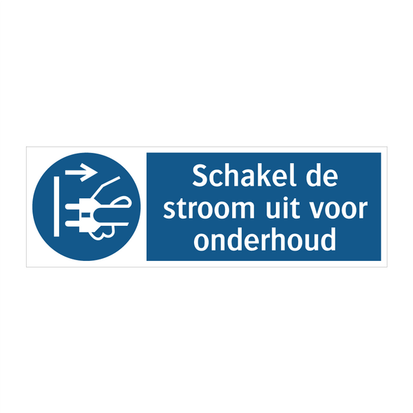 Schakel de stroom uit voor onderhoud & Schakel de stroom uit voor onderhoud