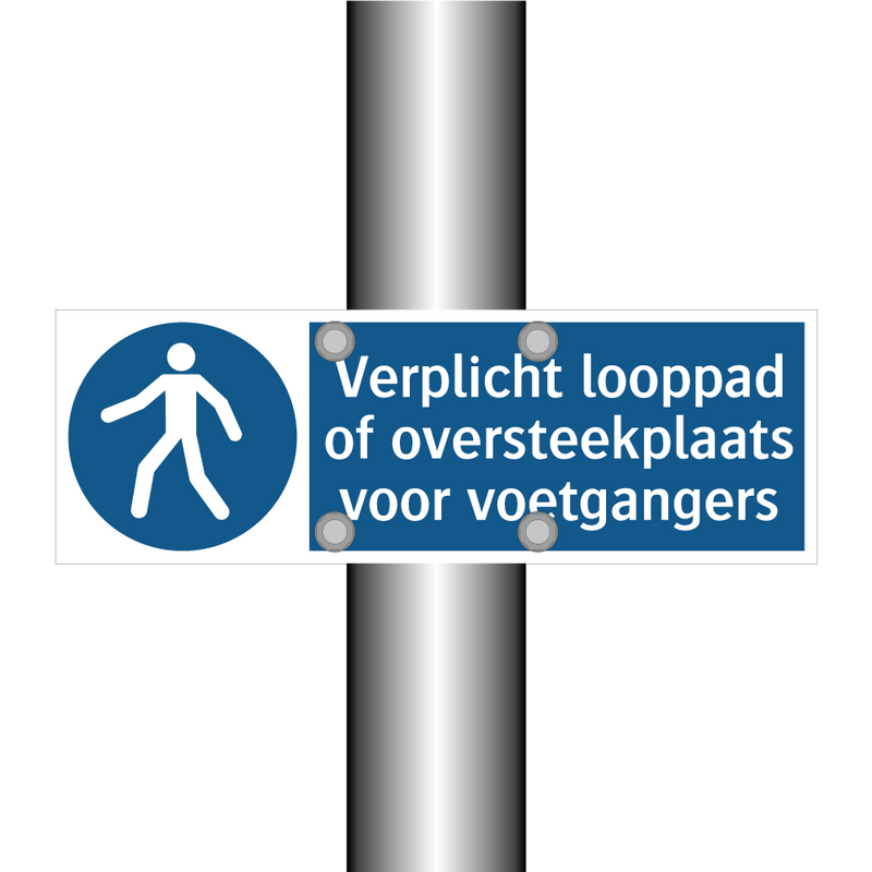 Verplicht looppad of oversteekplaats voor voetgangers