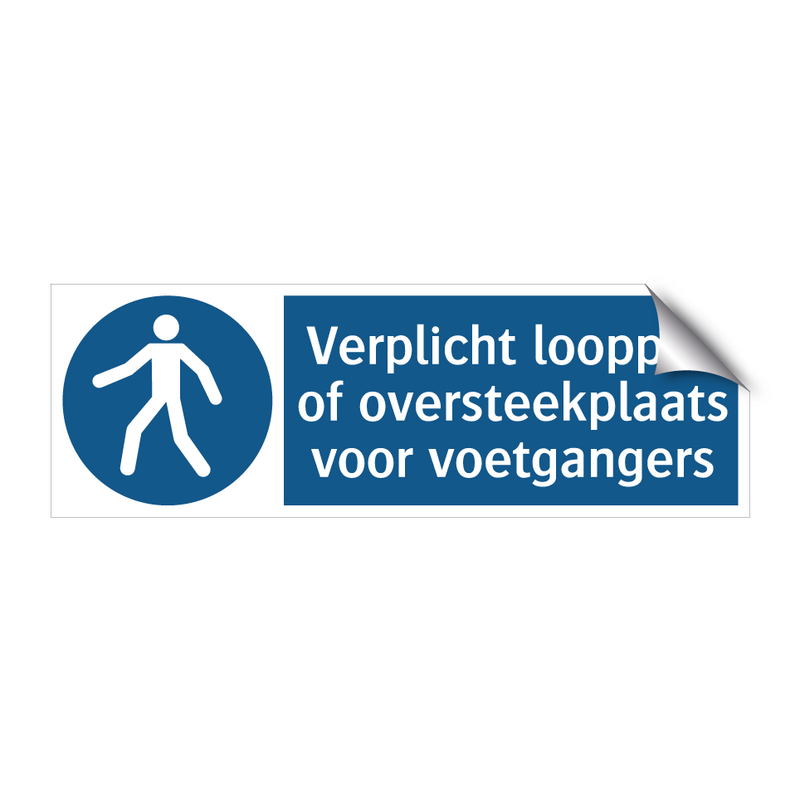 Verplicht looppad of oversteekplaats voor voetgangers