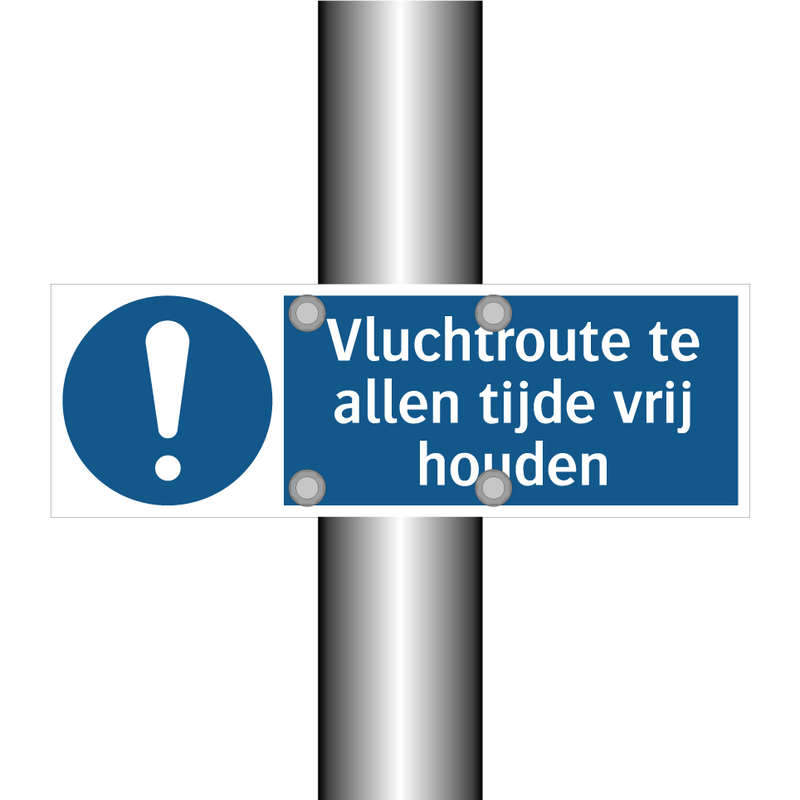 Vluchtroute te allen tijde vrij houden & Vluchtroute te allen tijde vrij houden