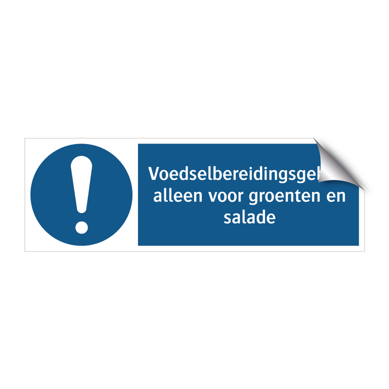 Voedselbereidingsgebied alleen voor groenten en salade