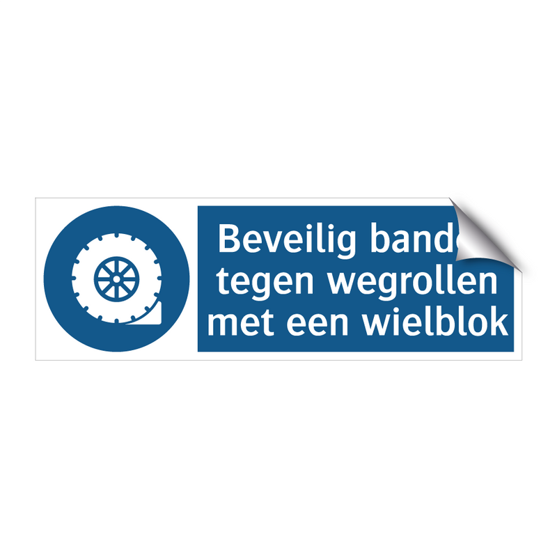 Beveilig banden tegen wegrollen met een wielblok & Beveilig banden tegen wegrollen met een wielblok