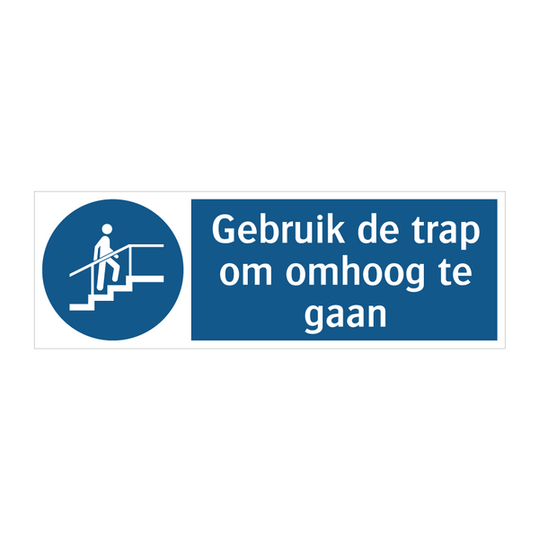 Gebruik de trap om omhoog te gaan & Gebruik de trap om omhoog te gaan