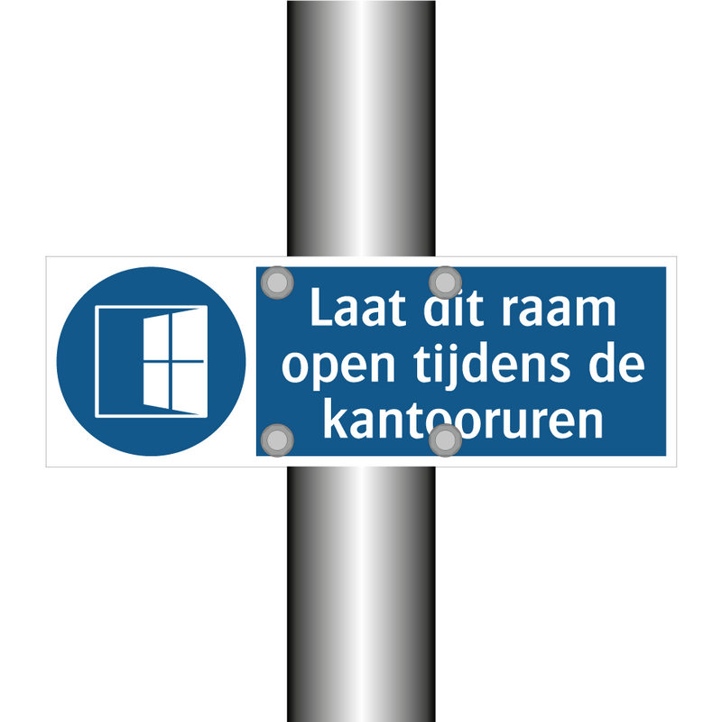 Laat dit raam open tijdens de kantooruren & Laat dit raam open tijdens de kantooruren