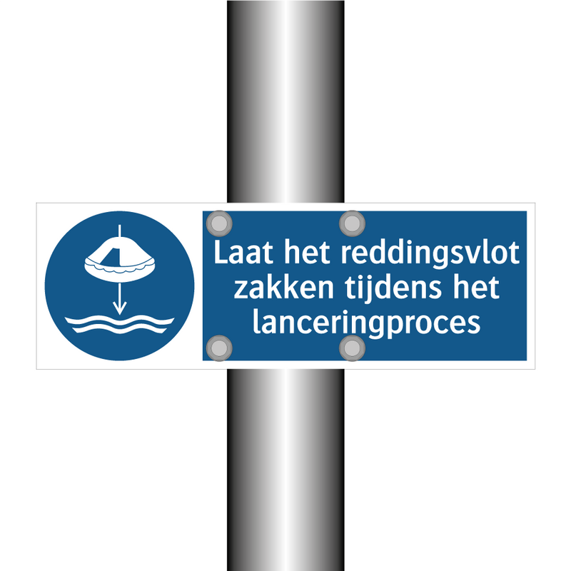 Laat het reddingsvlot zakken tijdens het lanceringproces