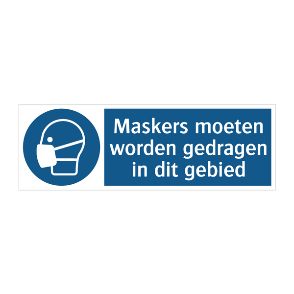 Maskers moeten worden gedragen in dit gebied & Maskers moeten worden gedragen in dit gebied