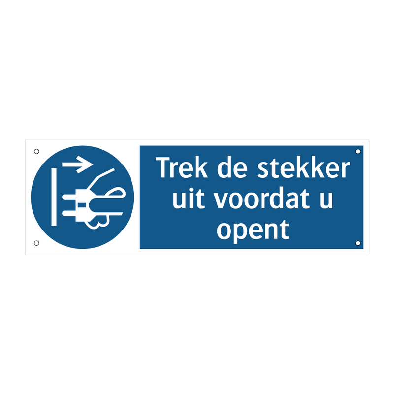 Trek de stekker uit voordat u opent & Trek de stekker uit voordat u opent