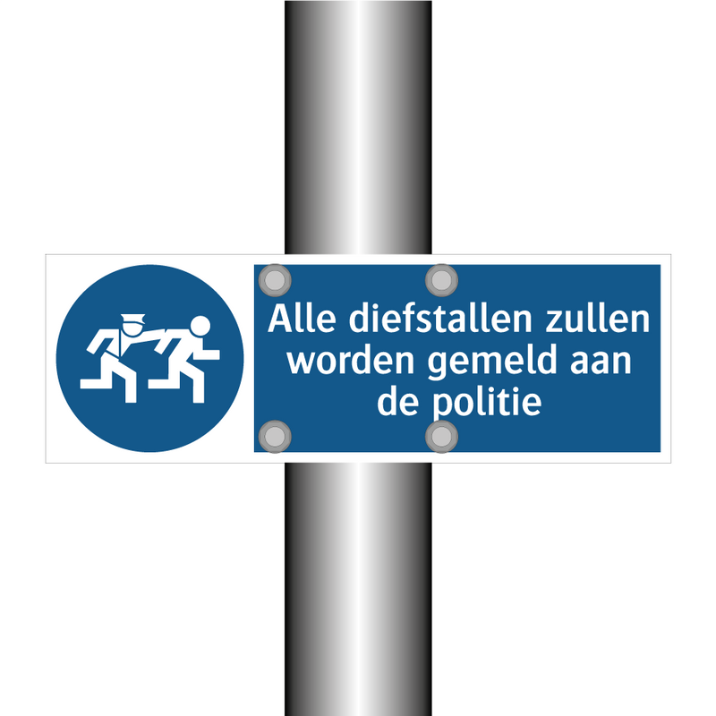 Alle diefstallen zullen worden gemeld aan de politie