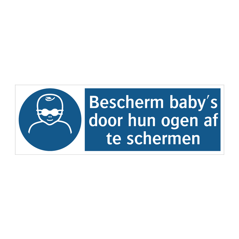 Bescherm baby's door hun ogen af te schermen & Bescherm baby's door hun ogen af te schermen