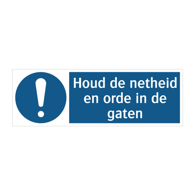 Houd de netheid en orde in de gaten & Houd de netheid en orde in de gaten