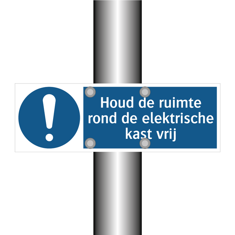 Houd de ruimte rond de elektrische kast vrij & Houd de ruimte rond de elektrische kast vrij