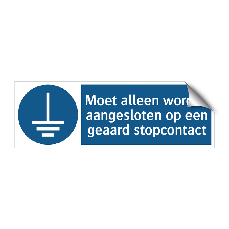 Moet alleen worden aangesloten op een geaard stopcontact