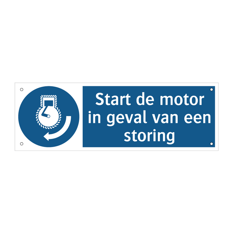 Start de motor in geval van een storing & Start de motor in geval van een storing