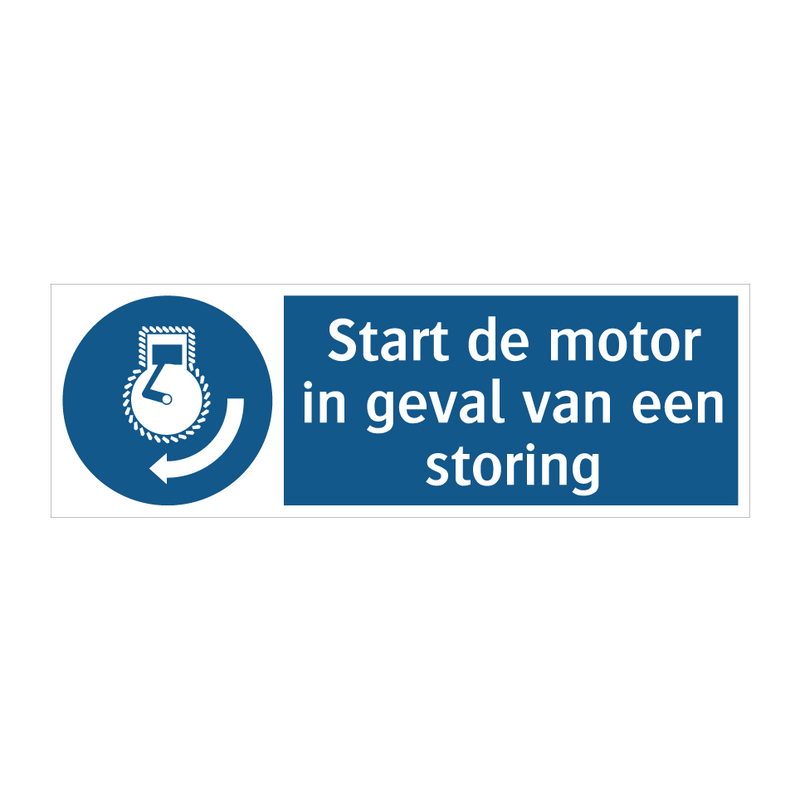 Start de motor in geval van een storing & Start de motor in geval van een storing