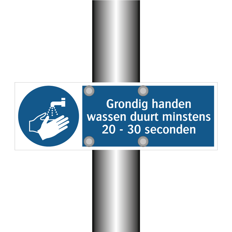 Grondig handen wassen duurt minstens 20 - 30 seconden