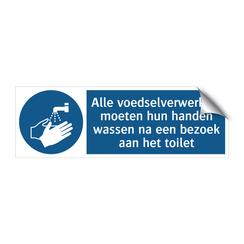 Alle voedselverwerkers moeten hun handen wassen na een bezoek aan het toilet