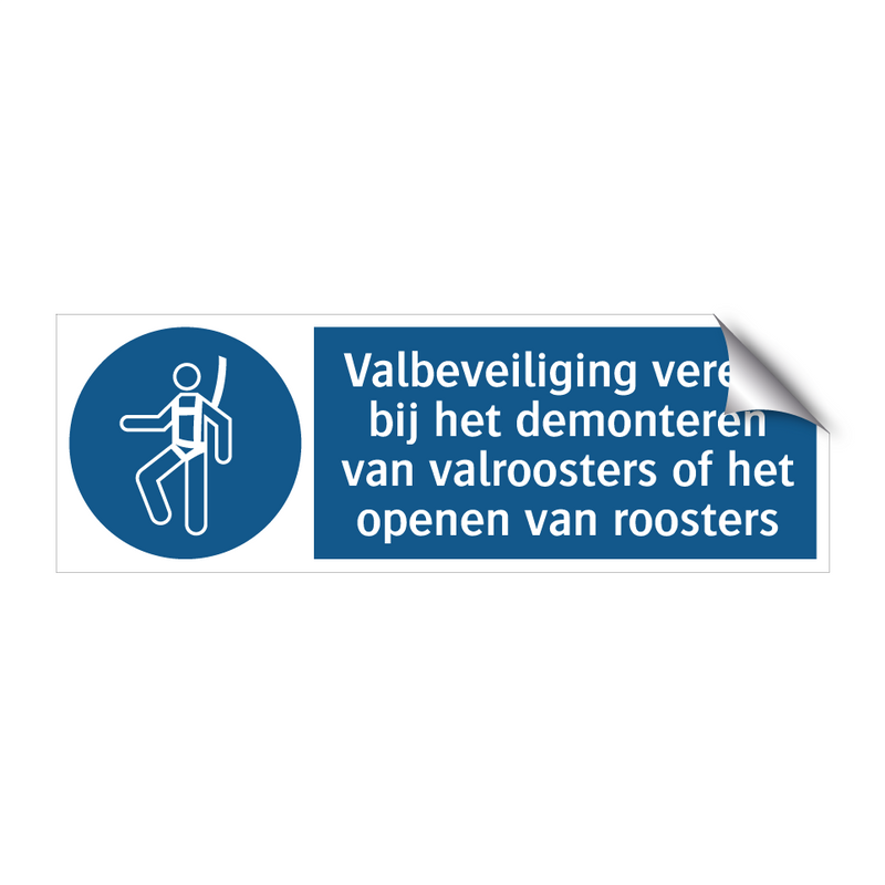 Valbeveiliging vereist bij het demonteren van valroosters of het openen van roosters