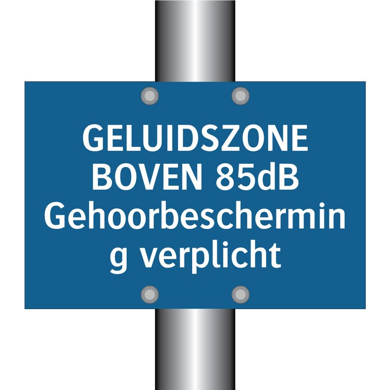 GELUIDSZONE BOVEN 85dB Gehoorbescherming verplicht