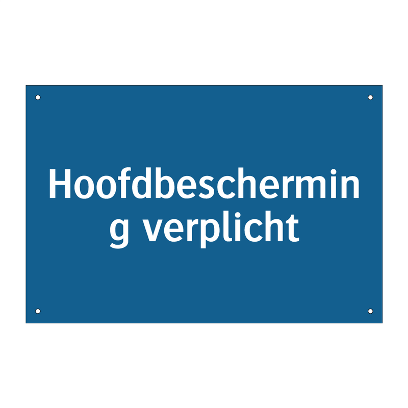 Hoofdbescherming verplicht & Hoofdbescherming verplicht & Hoofdbescherming verplicht