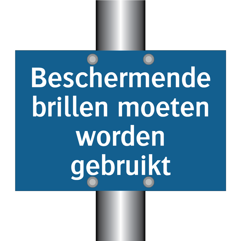 Beschermende brillen moeten worden gebruikt & Beschermende brillen moeten worden gebruikt