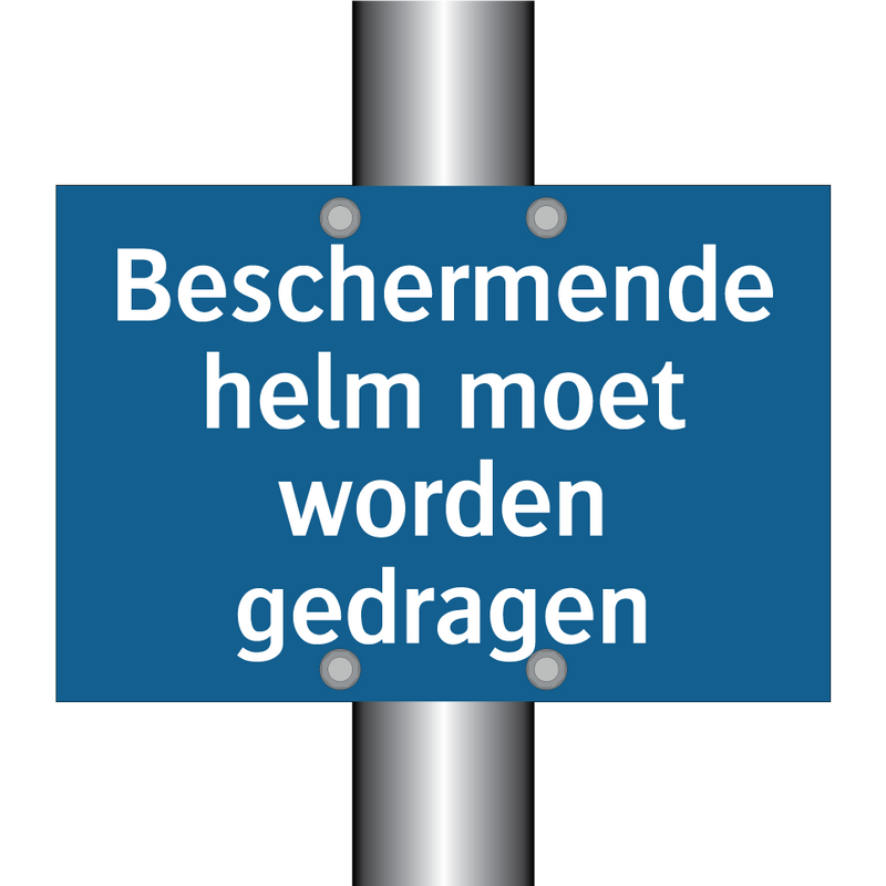 Beschermende helm moet worden gedragen & Beschermende helm moet worden gedragen