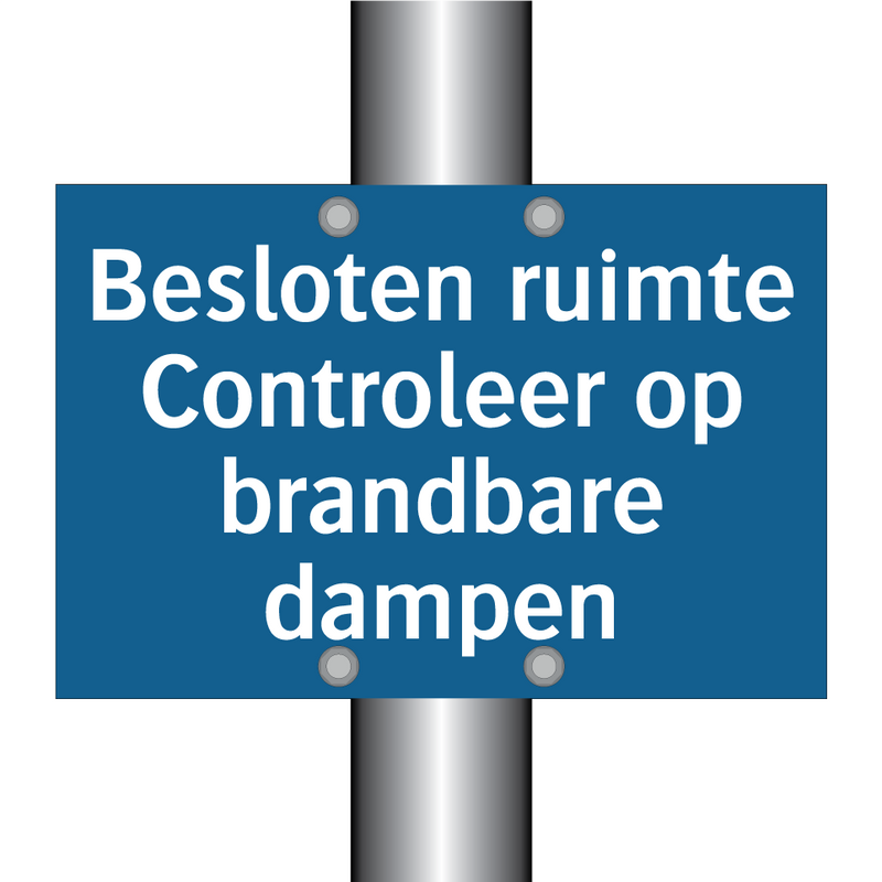 Besloten ruimte Controleer op brandbare dampen & Besloten ruimte Controleer op brandbare dampen