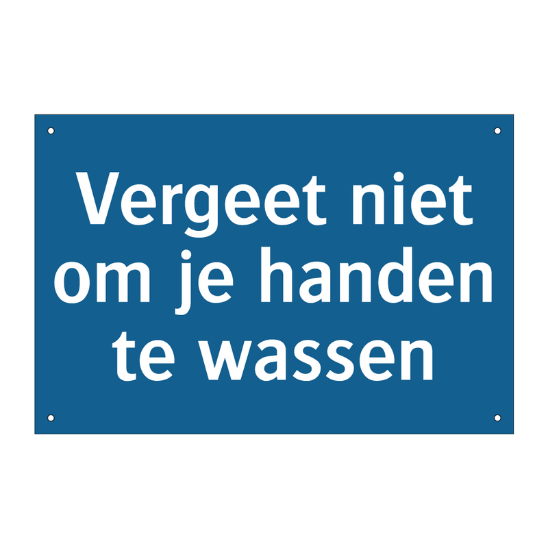 Vergeet niet om je handen te wassen & Vergeet niet om je handen te wassen