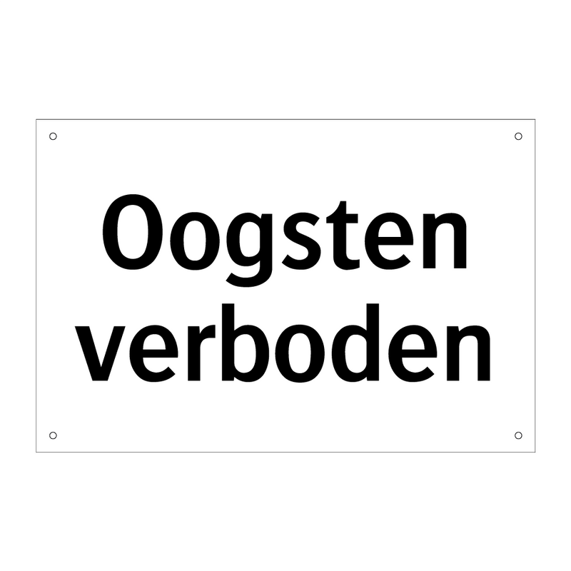 Oogsten verboden & Oogsten verboden & Oogsten verboden & Oogsten verboden & Oogsten verboden