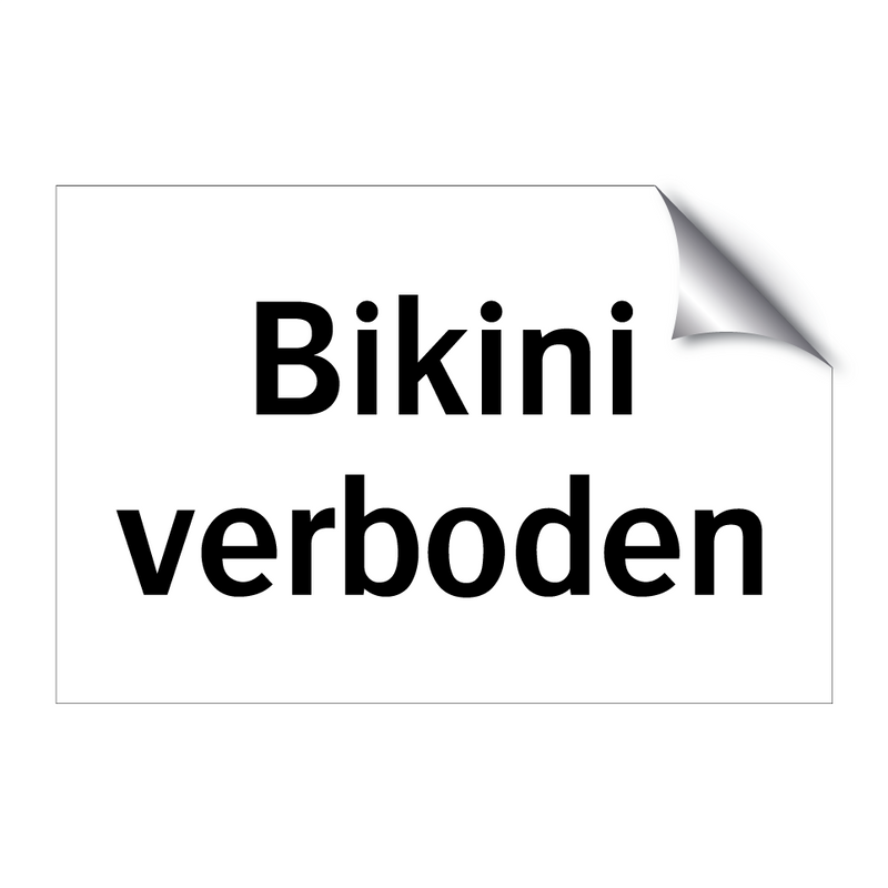 Bikini verboden & Bikini verboden & Bikini verboden & Bikini verboden