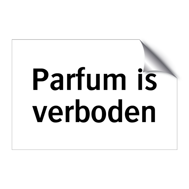 Parfum is verboden & Parfum is verboden & Parfum is verboden & Parfum is verboden