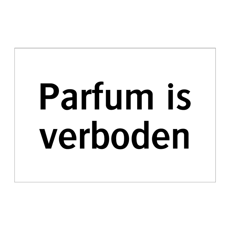 Parfum is verboden & Parfum is verboden & Parfum is verboden & Parfum is verboden