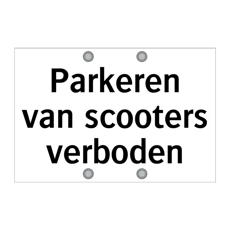 Parkeren van scooters verboden & Parkeren van scooters verboden & Parkeren van scooters verboden