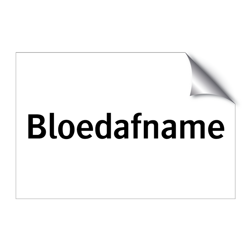 Bloedafname & Bloedafname & Bloedafname & Bloedafname