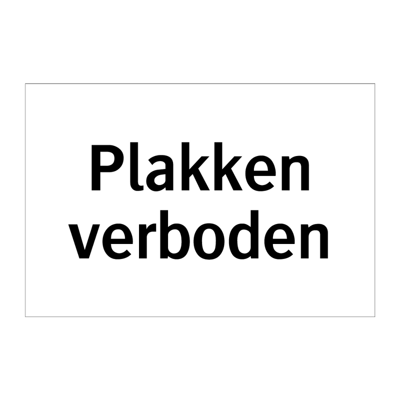 Plakken verboden & Plakken verboden & Plakken verboden & Plakken verboden & Plakken verboden