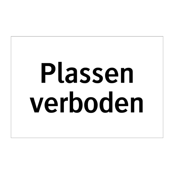 Plassen verboden & Plassen verboden & Plassen verboden & Plassen verboden & Plassen verboden