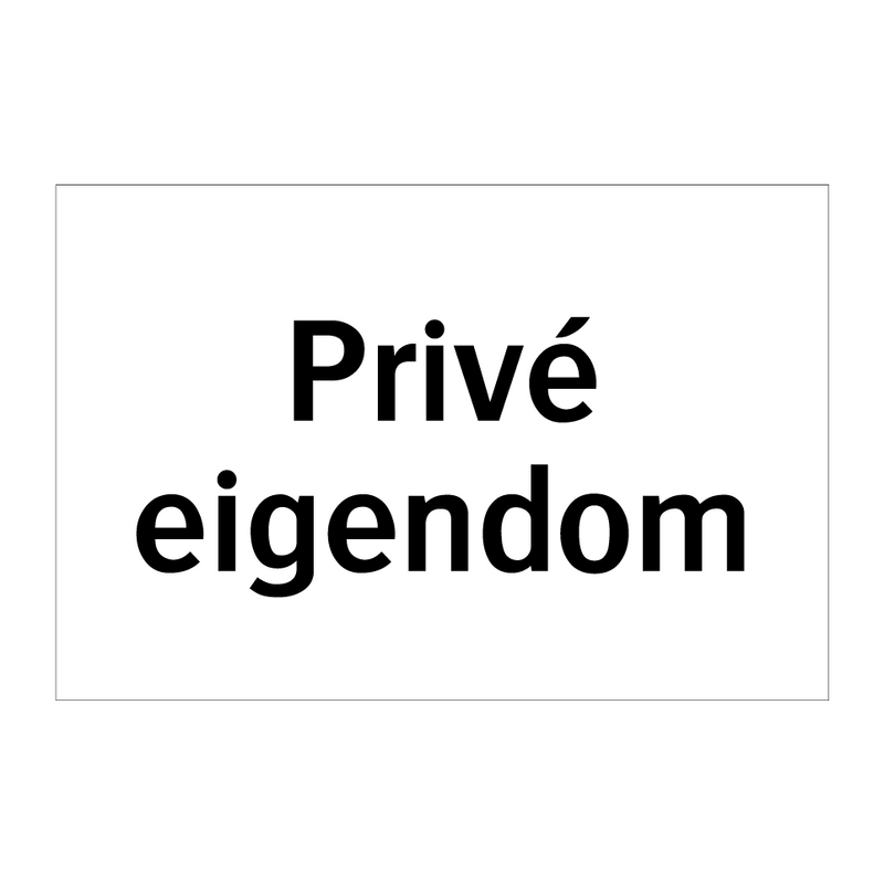 Privé eigendom & Privé eigendom & Privé eigendom & Privé eigendom & Privé eigendom