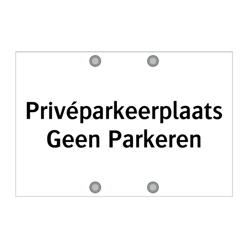 Privéparkeerplaats Geen Parkeren & Privéparkeerplaats Geen Parkeren