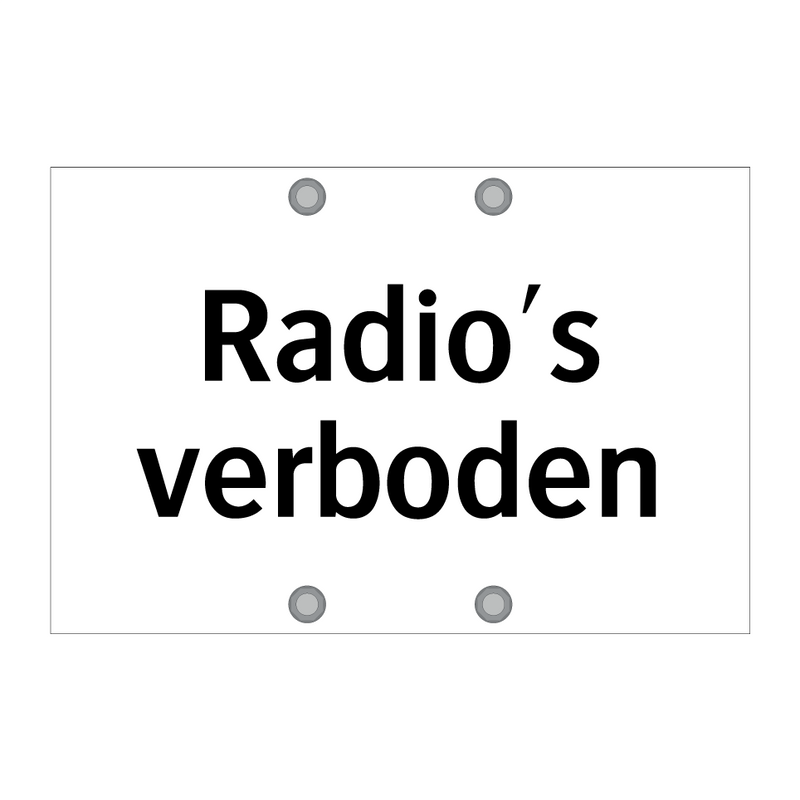 Radio's verboden & Radio's verboden & Radio's verboden & Radio's verboden & Radio's verboden