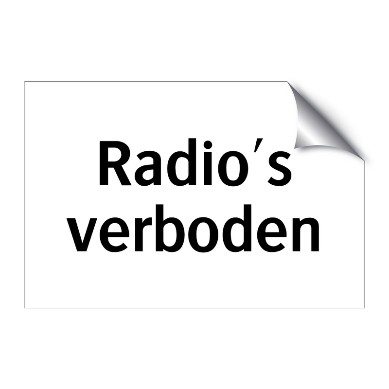 Radio's verboden & Radio's verboden & Radio's verboden & Radio's verboden