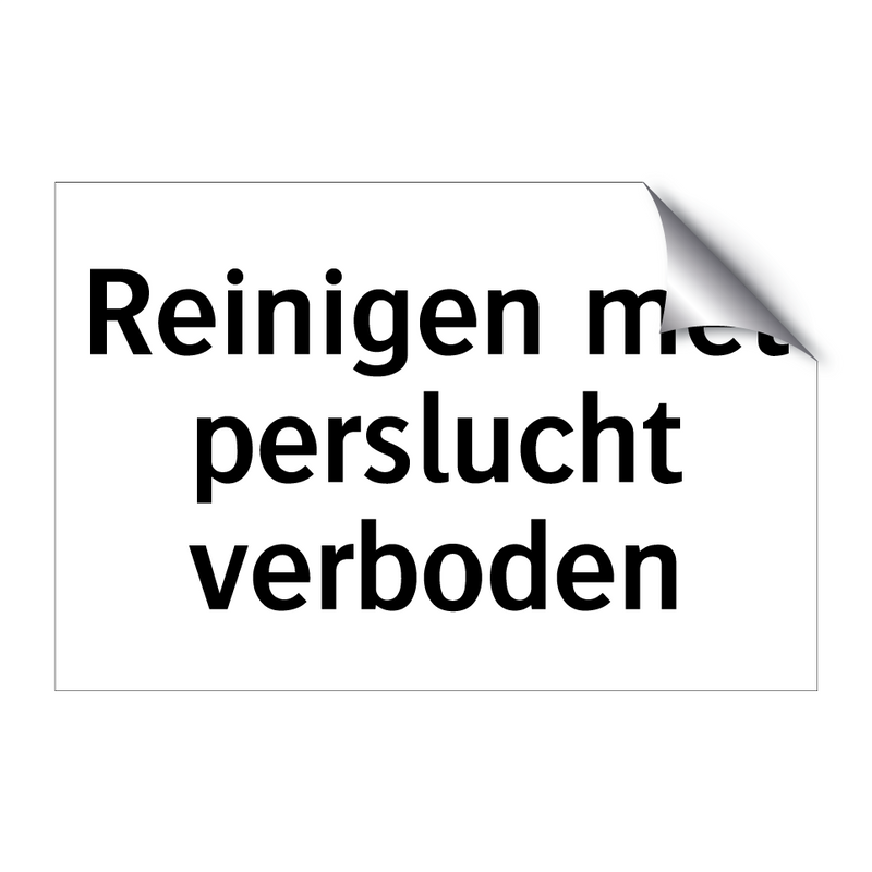 Reinigen met perslucht verboden & Reinigen met perslucht verboden & Reinigen met perslucht verboden