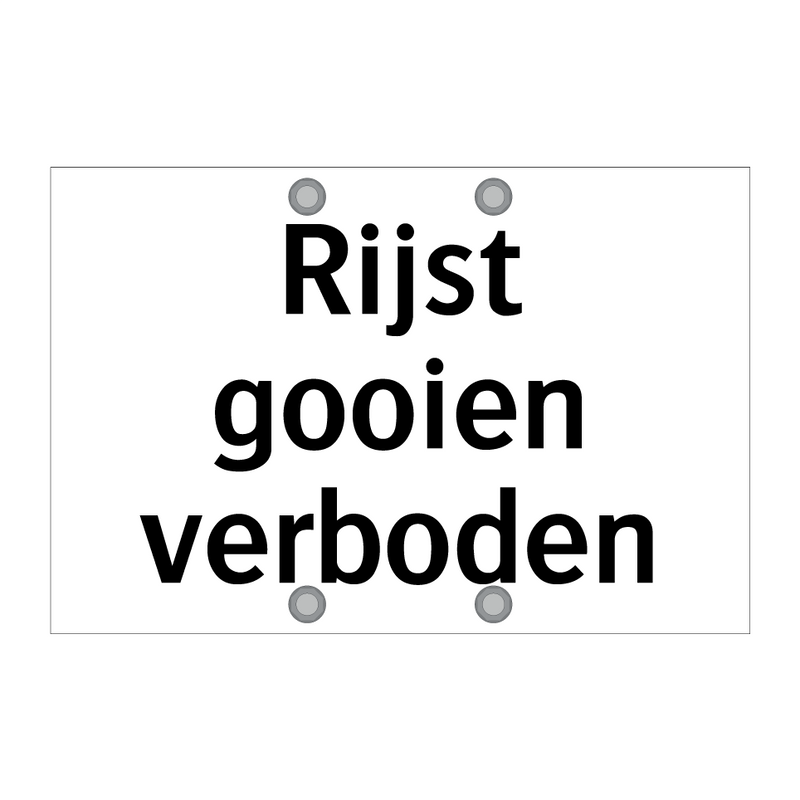 Rijst gooien verboden & Rijst gooien verboden & Rijst gooien verboden & Rijst gooien verboden