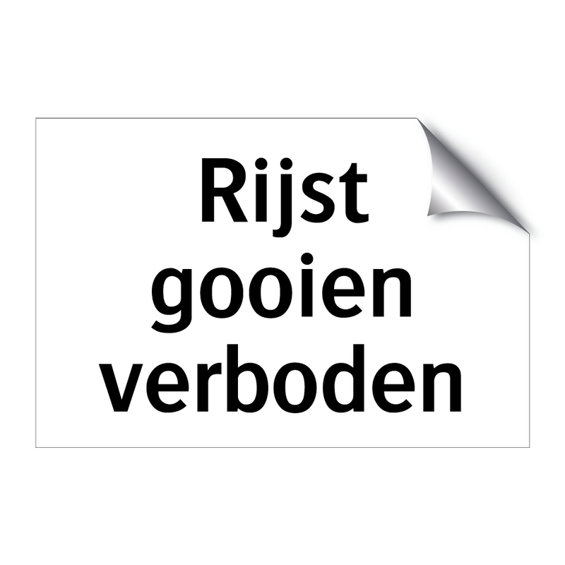 Rijst gooien verboden & Rijst gooien verboden & Rijst gooien verboden & Rijst gooien verboden