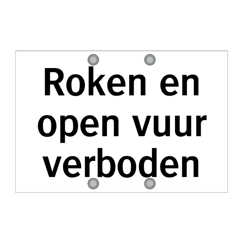 Roken en open vuur verboden & Roken en open vuur verboden & Roken en open vuur verboden