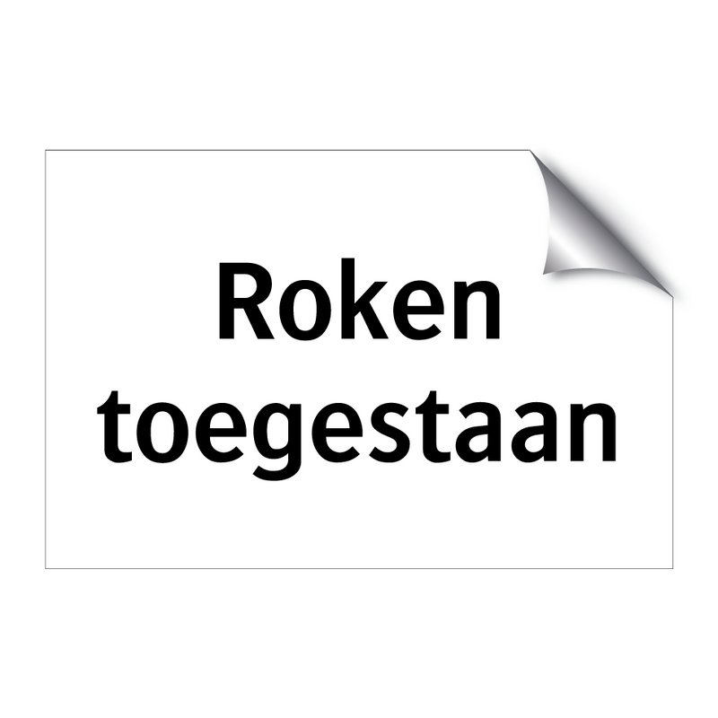 Roken toegestaan & Roken toegestaan & Roken toegestaan & Roken toegestaan