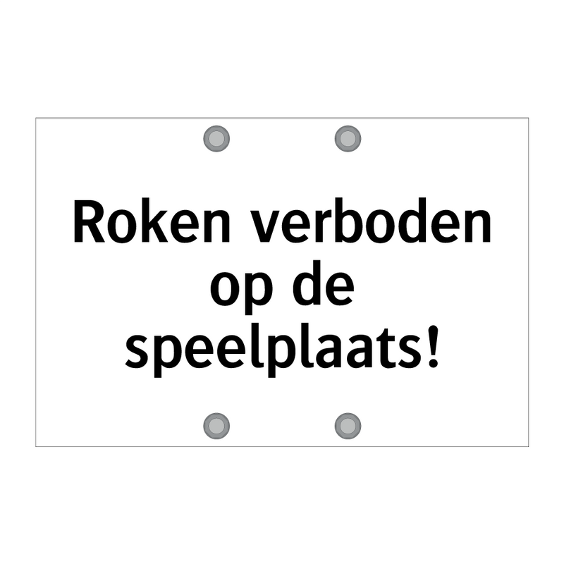 Roken verboden op de speelplaats & Roken verboden op de speelplaats